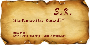 Stefanovits Kesző névjegykártya